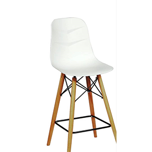 صندلی پایه چوبی سفید